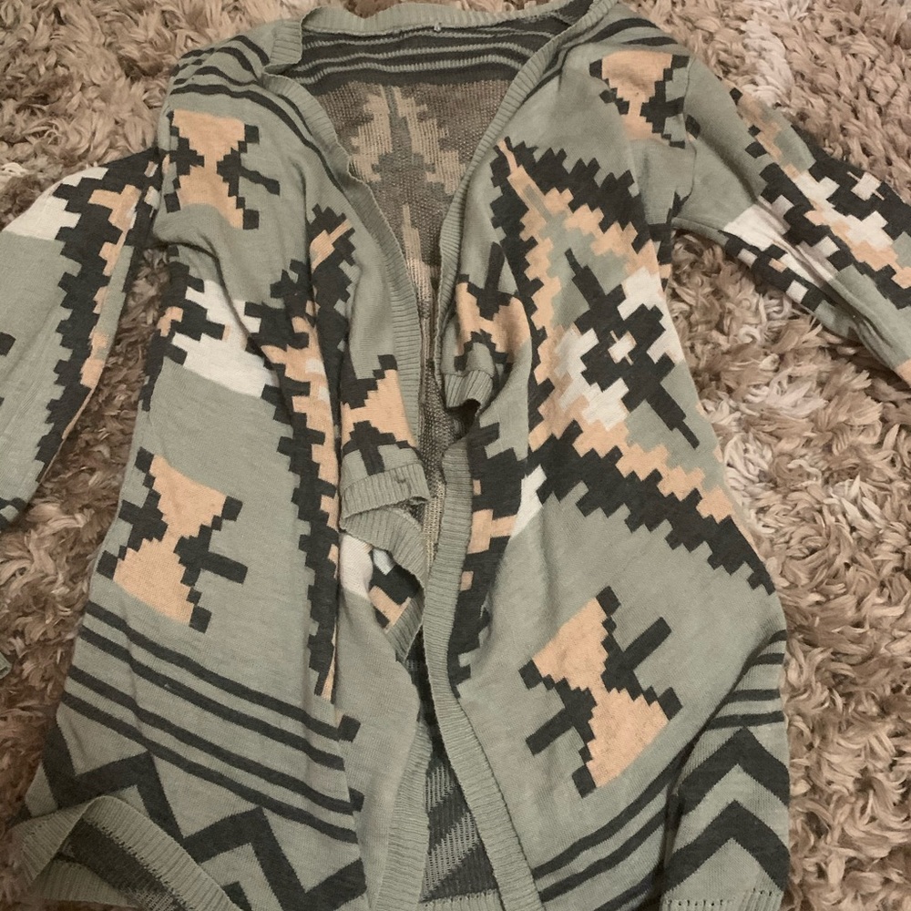 multi colored/ patterned cardigan